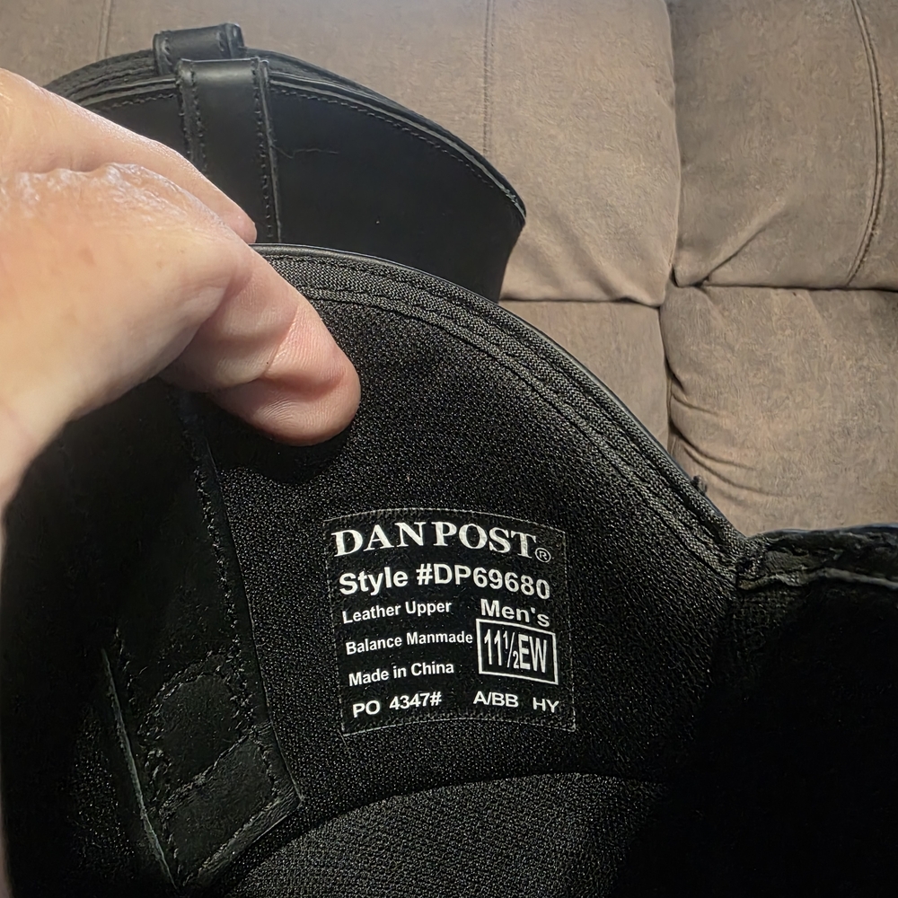 Dan Post Men's Black Boots